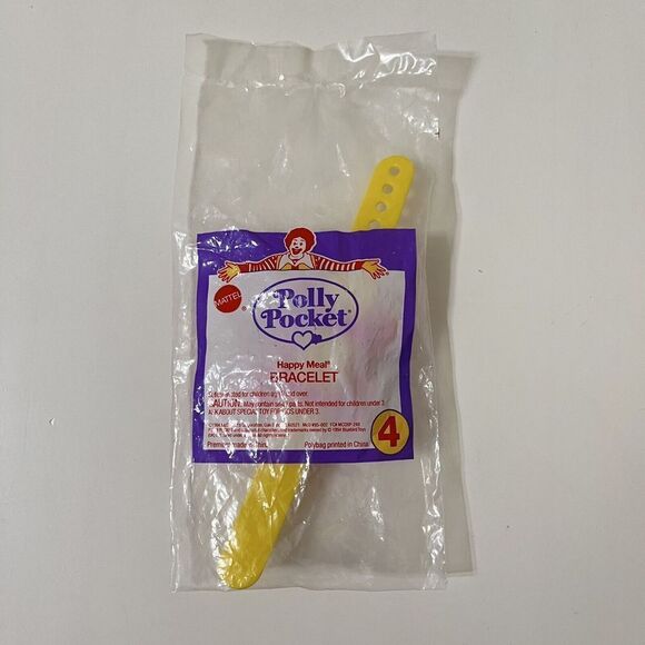 VTG Polly Pocket Bracelet 1994 McDonald’s Happy Meal Toy New Sealed #4 Mattel - Picture 1 of 5